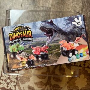 Dinosaur Painting Pull Back Car Set - Multicolor